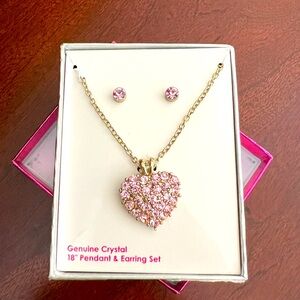 Crystal Necklace and Earrings